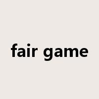 fair game是什么意思