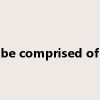 be comprised of是什么意思