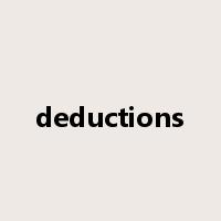 deductions是什么意思
