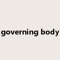 governing body是什么意思