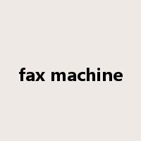 fax machine是什么意思