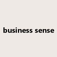 business sense是什么意思