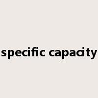 specific capacity是什么意思