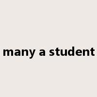 many a student是什么意思