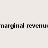 marginal revenue是什么意思
