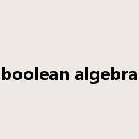 boolean algebra是什么意思