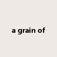 a grain of是什么意思