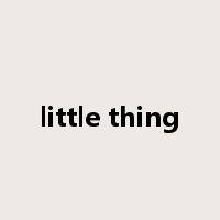 little thing是什么意思