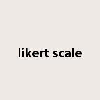 likert scale是什么意思
