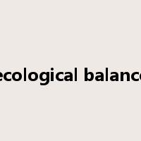 ecological balance是什么意思