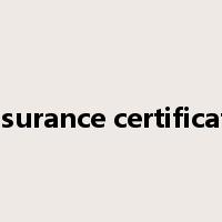 insurance certificate是什么意思