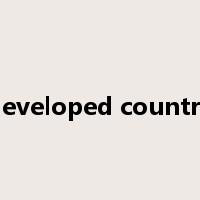 developed country是什么意思