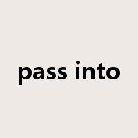 pass into是什么意思