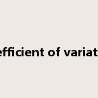 coefficient of variation是什么意思