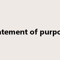 statement of purpose是什么意思