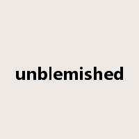 unblemished是什么意思