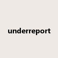 underreport是什么意思
