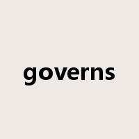governs是什么意思