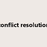 conflict resolution是什么意思
