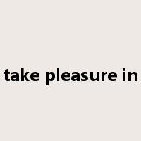 take pleasure in是什么意思