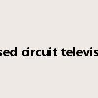 closed circuit television是什么意思