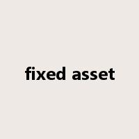 fixed asset是什么意思