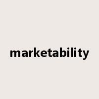 marketability是什么意思