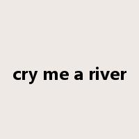 cry me a river是什么意思