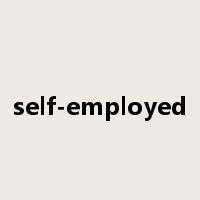 self-employed是什么意思