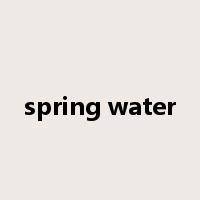 spring water是什么意思