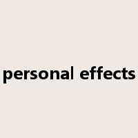 personal effects是什么意思
