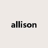 allison是什么意思
