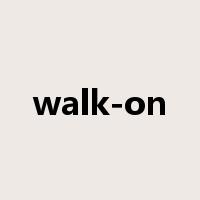 walk-on是什么意思