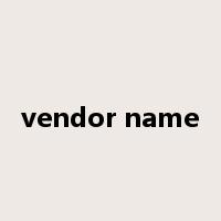 vendor name是什么意思