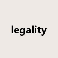 legality是什么意思