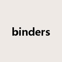 binders是什么意思