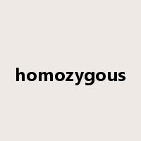 homozygous是什么意思