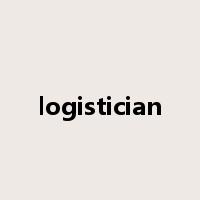 logistician是什么意思