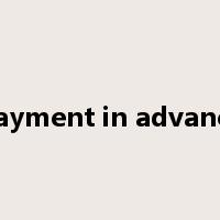payment in advance是什么意思