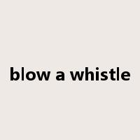 blow a whistle是什么意思