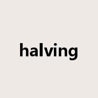halving是什么意思