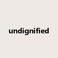 undignified是什么意思