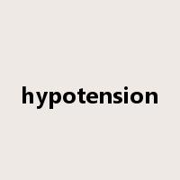 hypotension是什么意思