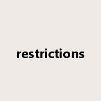 restrictions是什么意思