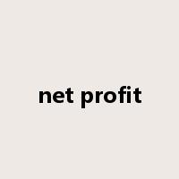 net profit是什么意思