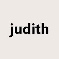judith是什么意思