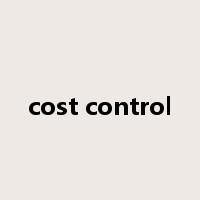 cost control是什么意思