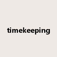 timekeeping是什么意思