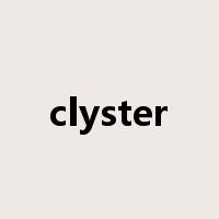 clyster是什么意思
