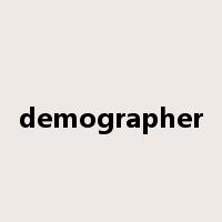 demographer是什么意思